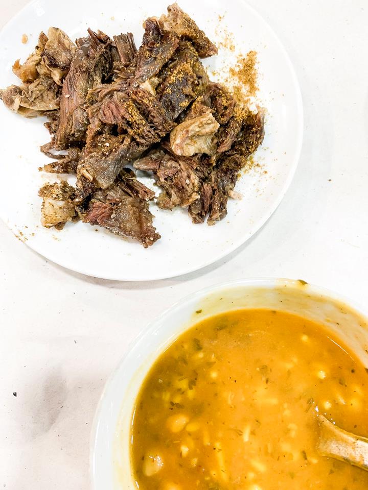 Lamb meat - simple and delicious dish at Jemaa El Fnaa, Marrakesh